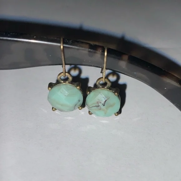 2 pairs! Boho wood and bead tassel earrings & blue green aquamarine earrings - Picture 2 of 6